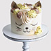 Cute Cat Fondant Truffle Cake