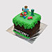 Designer Minecraft Themed Black Forest Cake