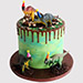 Dinosaur Party Black Forest Cake