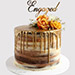 Floral Engagement Butterscotch Cake