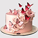 Glamorous Butterfly Black Forest Cake