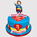 Hey Superman Fondant Butterscotch Cake