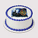 Hogwarts Logo Round Butterscotch Photo Cake