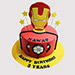 Iron Man Logo Starry Black Forest Cake
