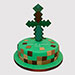 Minecraft Tree House Butterscotch Cake