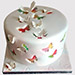 Rainbow Butterfly Black Forest Cake