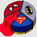 Superheroes Logo Fondant Black Forest Cake
