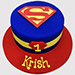 Superman Logo Fondant Black Forest Cake