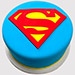 Superman Logo Vanilla Cake
