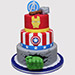 Three Tier Avengers Black Forest Cake