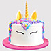 Unicorn Theme Vanilla Cake