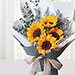 Sunflowers Bouquet With Du Marquis Wine