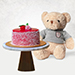 Mousse Cake With Teddy Bear
