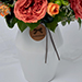 Exotic Flowers Ceramic Vase Arrangement With Cake