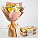 Premium Mixed Flowers Bouquet With Ferrero Rocher