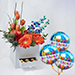 Premium Mixed Flowers Box Arrangement With Balloons