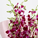 Splendid Purple Orchids Bouquet With Cake