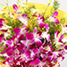 Ten Exotic Purple Orchids Bouquet With Cake