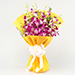 Ten Exotic Purple Orchids Bouquet With Cake