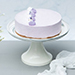 Lavender Earl Cream Cake With Birthday Candles