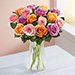 Beautiful 18 Mixed Roses Vase Arrangement