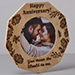romantic anniversary one personalised wooden frame with cake