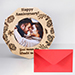 romantic anniversary one personalised wooden frame with card