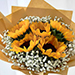 Ravishing Sunflowers With Chocolate Cake