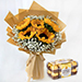Ravishing Sunflowers With Ferrero Rocher