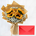 Ravishing Sunflowers With Greeting Card