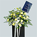 Bless Your Soul Condolence Mixed Flowers Black Stand