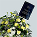 Bless Your Soul Condolence Mixed Flowers Green Stand