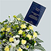 Bless Your Soul Condolence Mixed Flowers Grey Stand