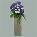 Rest In Heaven Condolence Mixed Flowers Grey Stand