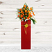 Vibrant Mixed Flowers Red Cardboard Stand