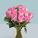 Vase Of 12 Delicate Pink Roses