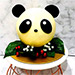Panda Shaped Mango Pinata Cake