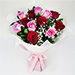 6 Pink & 6 Red Roses Pretty Bouquet