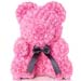 Artificial Roses Pink Teddy Bear With Mini Mousse Cake For Valentines