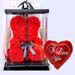 Artificial Roses Red Teddy Bear With I Love You Balloon For Valentines