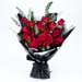 Beautiful Boquet Of 24 Red Roses With I Love You Table Top