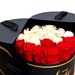 Charming Red & White Roses With Mini Moet Champagne 200 Ml For Valentines