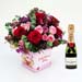 Floral Cuddle With Mini Moet Champagne 200 Ml For My Valentine