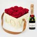Forever Rose In Love Box With Mini Moet Champagne 200Ml
