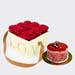 Forever Rose In Love Box With Mini Mousse Cake