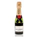 Golden Moments Valentines Flowers With Mini Moet Champagne 200 Ml