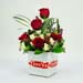 I Love You Flower In A Vase With Mini Moet Champagne 200 Ml