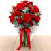 Red Roses In Glass Vase For Valentines