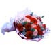 Rose & Carnation Bouquet With I Love You Balloon For Love