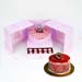 Roses With Perfume In Box Of Love With Mini Mousse Cake